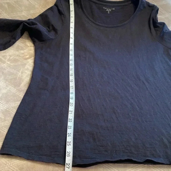 Coldwater Creek Black 3/4 Sleeve Top/Tunic in Size XL/16. - Picture 9 of 10